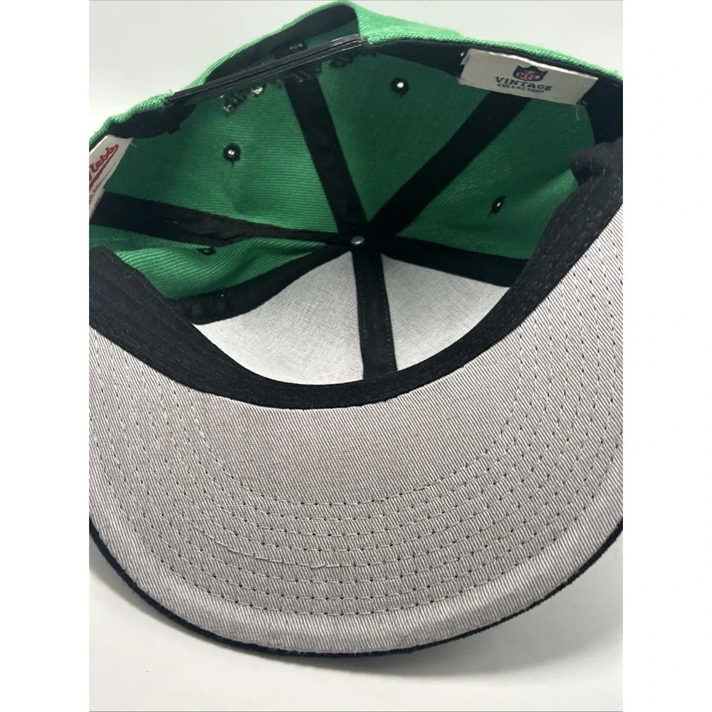 NFL New York Jets Mitchell & Ness Arch Logo Snapback Hat Cap Green Black